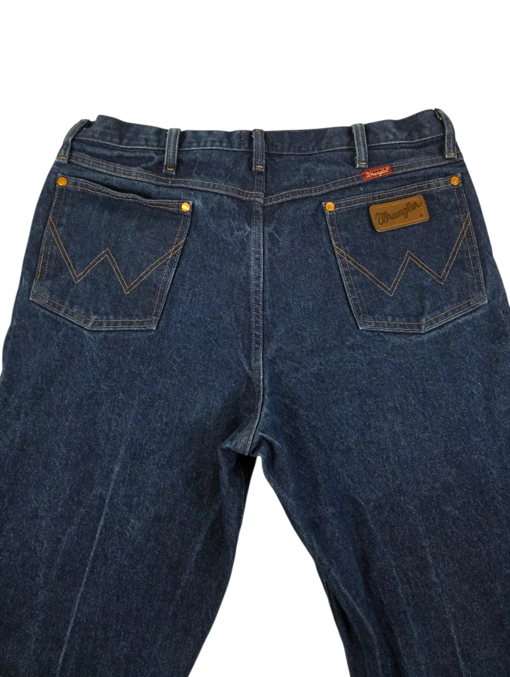 Wrangler 31MWZ Relaxed Fit Jeans Mens 36x34 Dark Wash Straight Denim Cowboy Cut